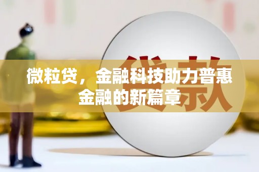 隆子微粒贷，金融科技助力普惠金融的新篇章