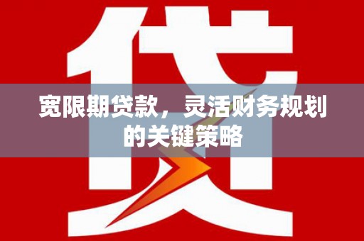 隆子宽限期贷款，灵活财务规划的关键策略