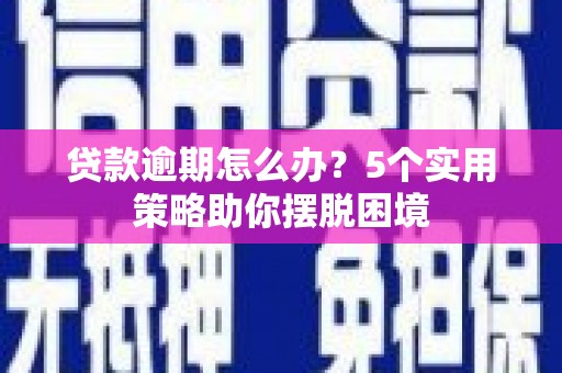 隆子贷款逾期怎么办？5个实用策略助你摆脱困境