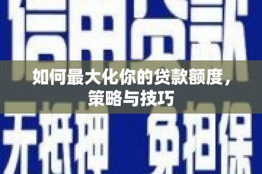隆子如何最大化你的贷款额度，策略与技巧