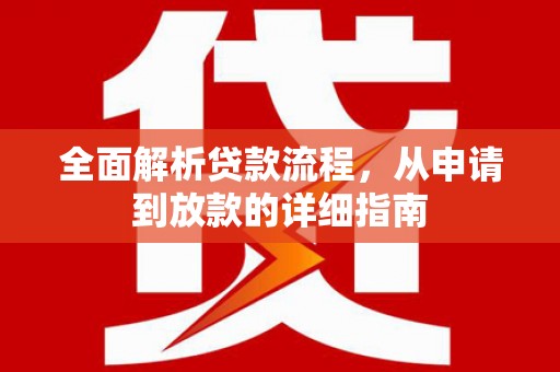 隆子全面解析贷款流程，从申请到放款的详细指南