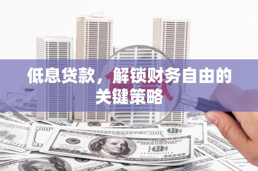 隆子低息贷款，解锁财务自由的关键策略