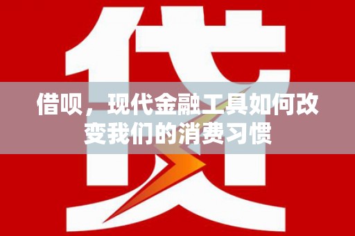 隆子借呗，现代金融工具如何改变我们的消费习惯