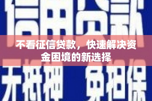 隆子不看征信贷款，快速解决资金困境的新选择