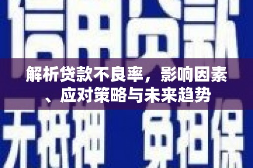 隆子解析贷款不良率，影响因素、应对策略与未来趋势