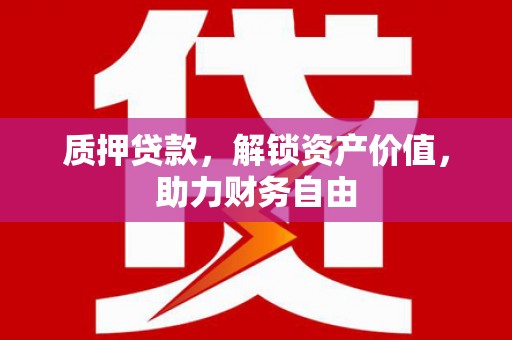 隆子质押贷款，解锁资产价值，助力财务自由
