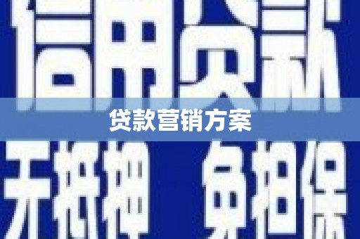 隆子贷款营销方案