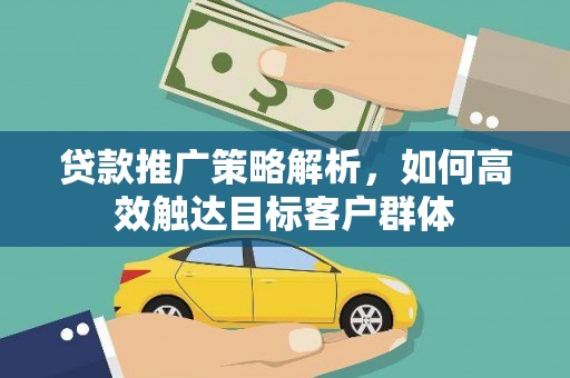 隆子贷款推广策略解析，如何高效触达目标客户群体