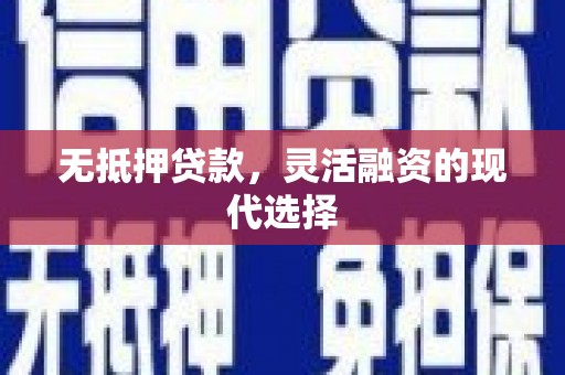 隆子无抵押贷款，灵活融资的现代选择
