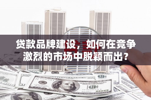 隆子贷款品牌建设，如何在竞争激烈的市场中脱颖而出？