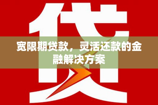 隆子宽限期贷款，灵活还款的金融解决方案