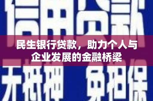 隆子民生银行贷款，助力个人与企业发展的金融桥梁