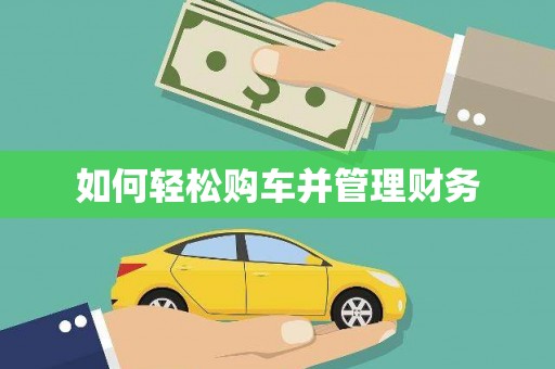 隆子如何轻松购车并管理财务