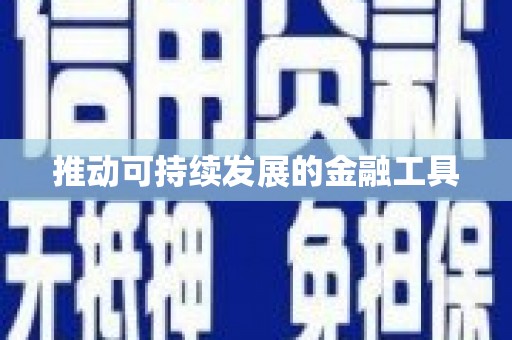 隆子推动可持续发展的金融工具