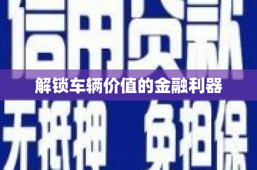 隆子解锁车辆价值的金融利器